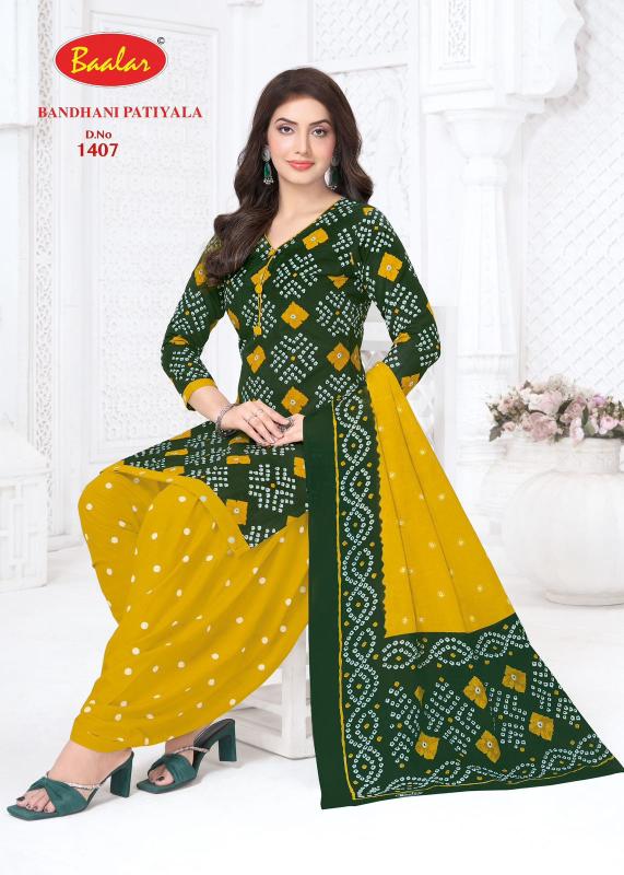 Baalar bandhani patiyala vol-14 dress material wholesaler in vashi navi mumbai